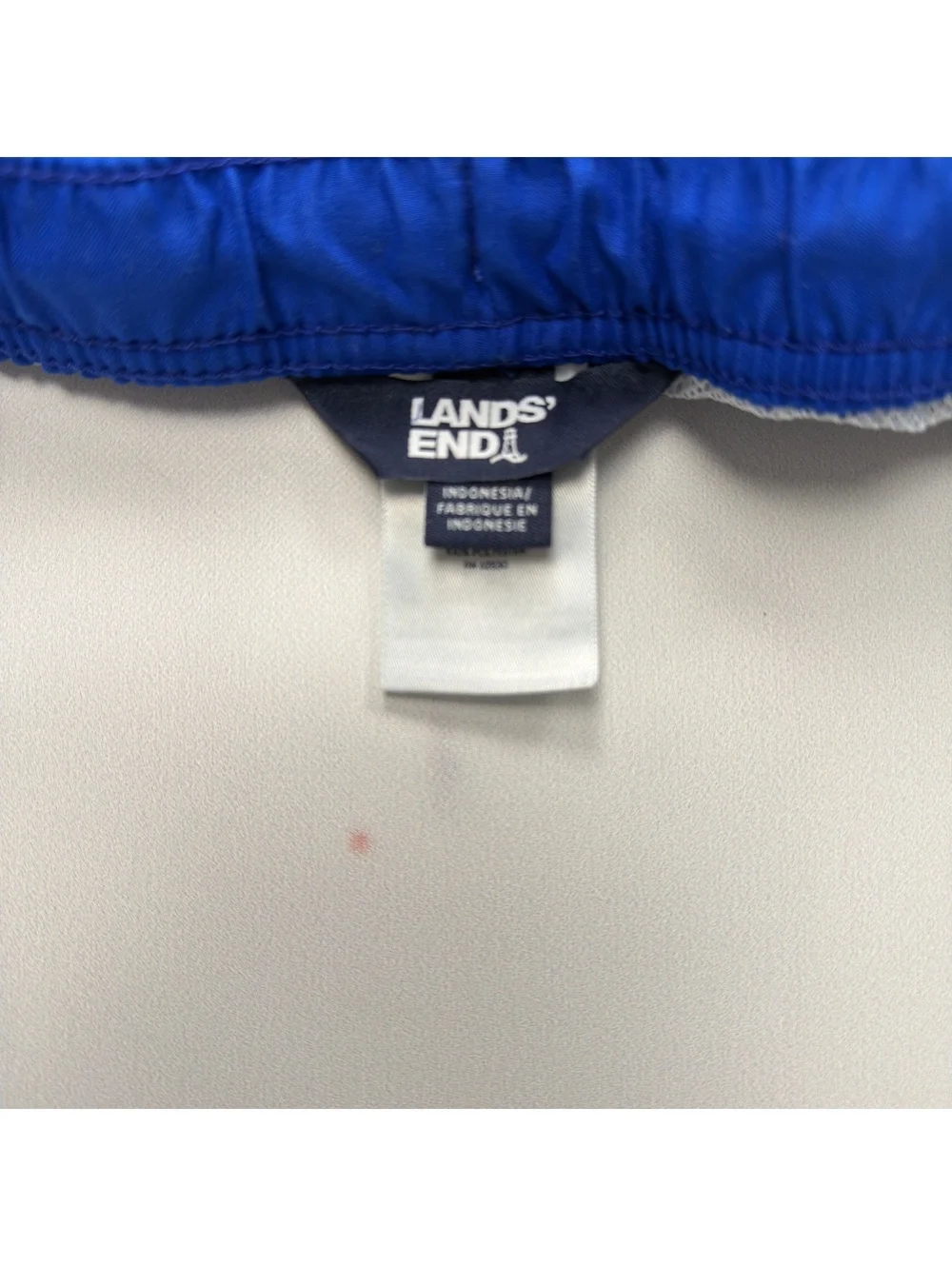 Lands' End Swim Trunks Blue Elastic Waist -  XXL Husky